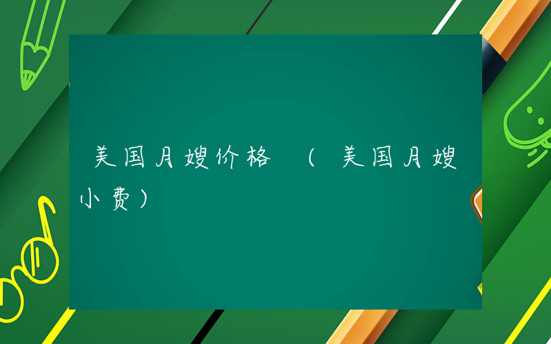 美国月嫂价格 (美国月嫂小费)